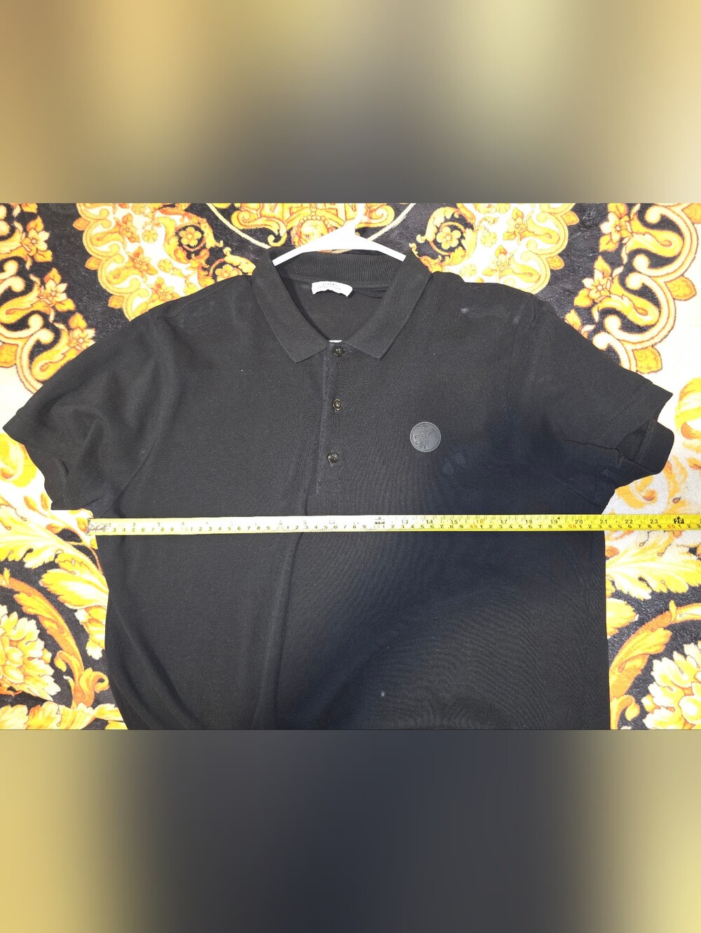 Versace Black Polo Shirt with Medallion Logo - Picture 5 of 5